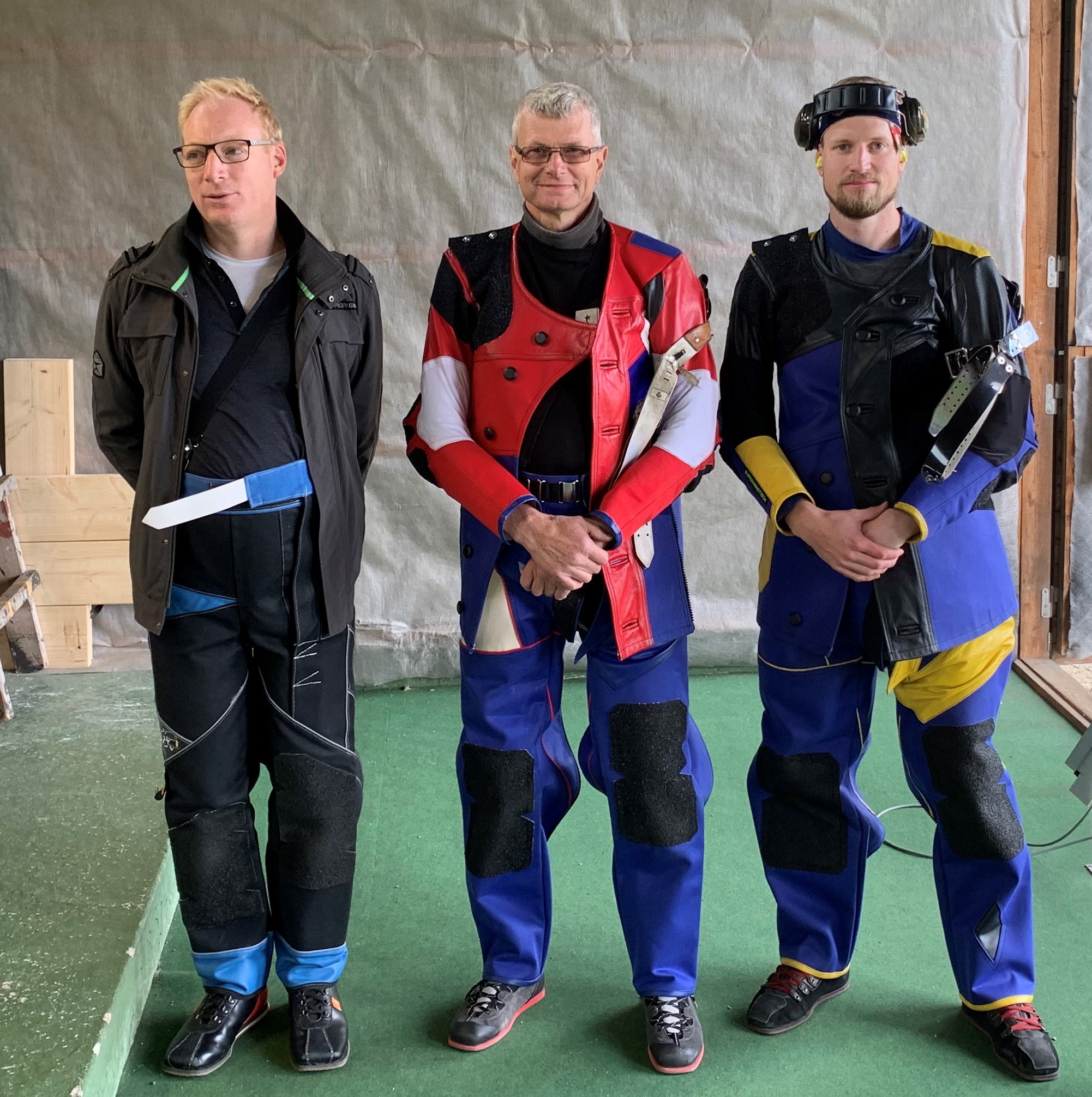 Medaljörer Senior liggande. Peter Lundqvist, Stefan Lundqvist och Lennart Tibblin