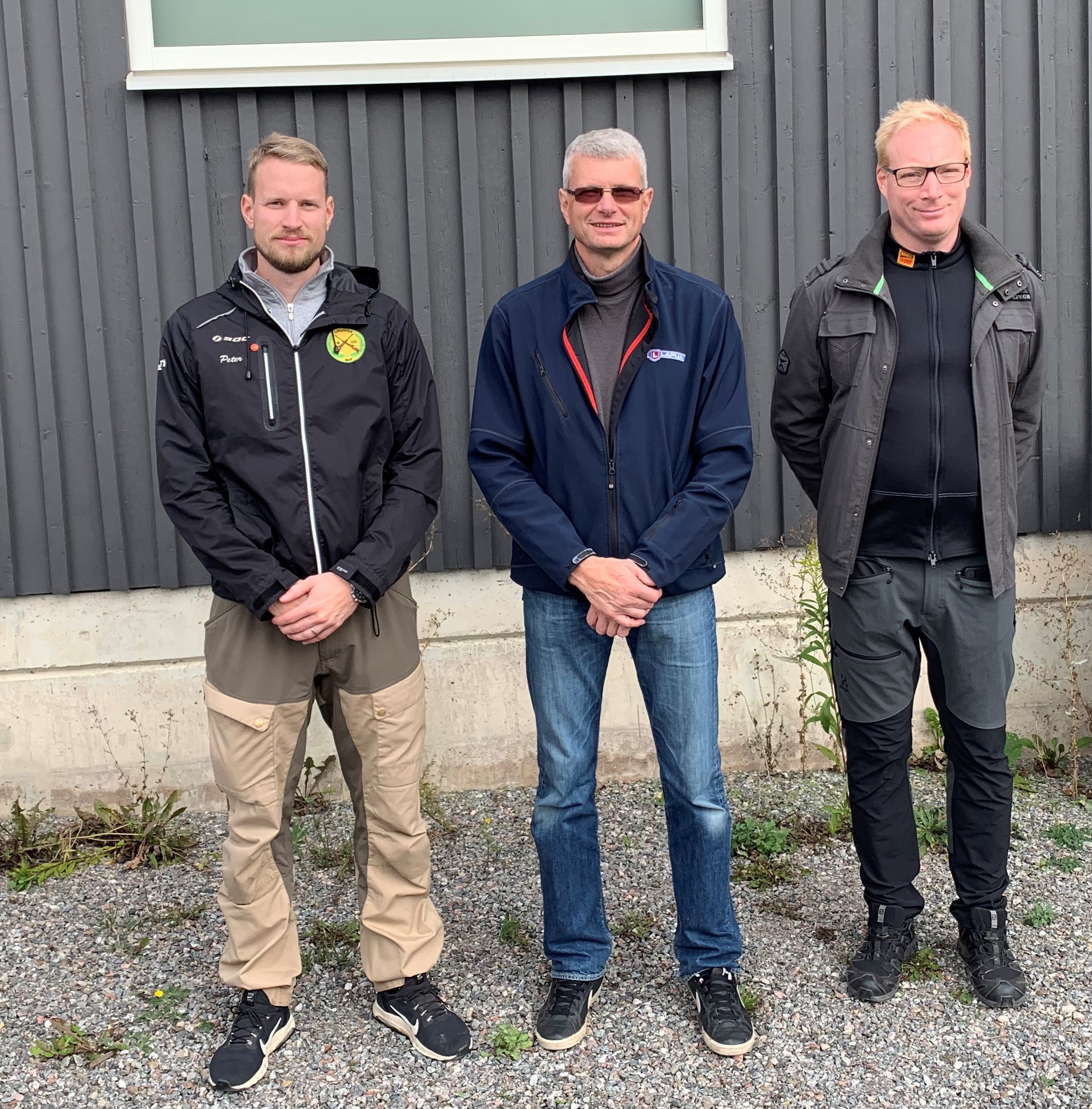 Medaljörer Senior ställning. Peter Lundqvist, Stefan Lundqvist och Lennart Tibblin