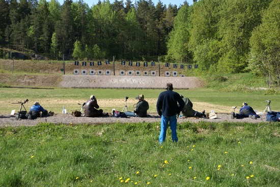 Första skjutlaget skjuter provskott